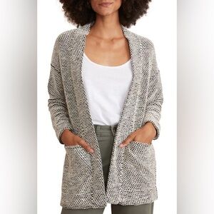 Marine Layer Black and White Knit Cardigan